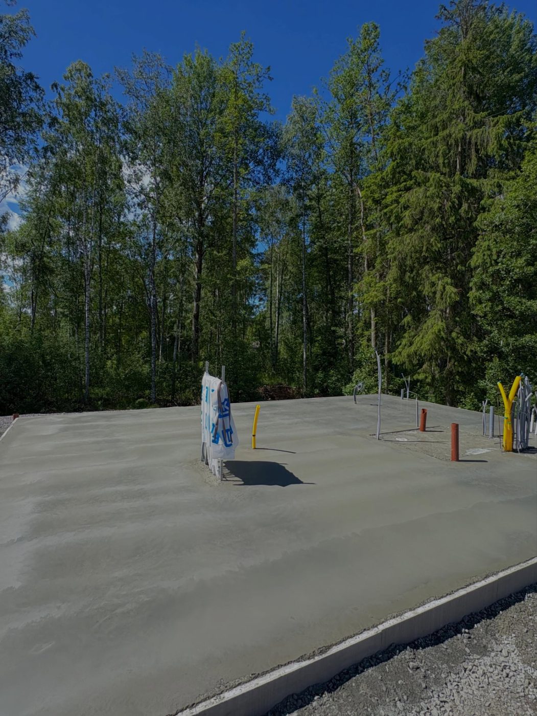 Färdiggjuten betongplatta i Anneberg utförd av VE Markentreprenad